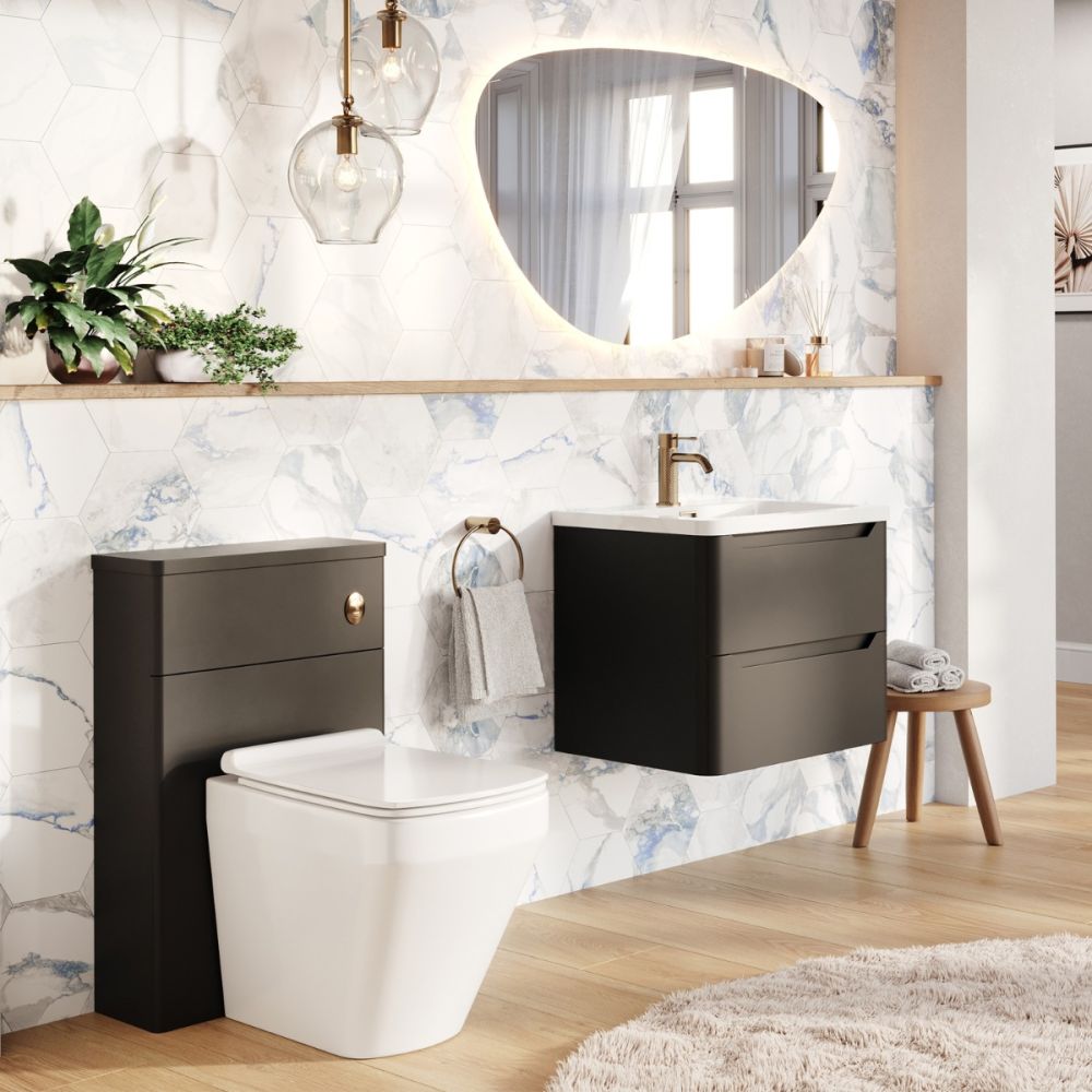 Ellis Matt Black WC Unit