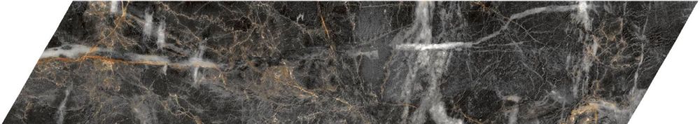 Salerno Black Matt Marble Chevron Tile 80x400mm