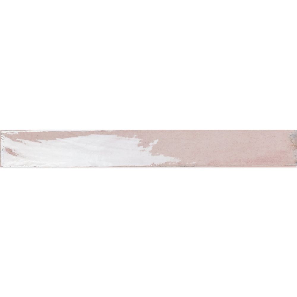 Capri Pink Gloss Ceramic Brick Tile - 400x50mm