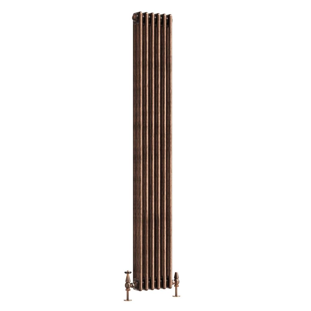 Clement Antique Copper Triple Vertical Column Radiator - 1800x290mm