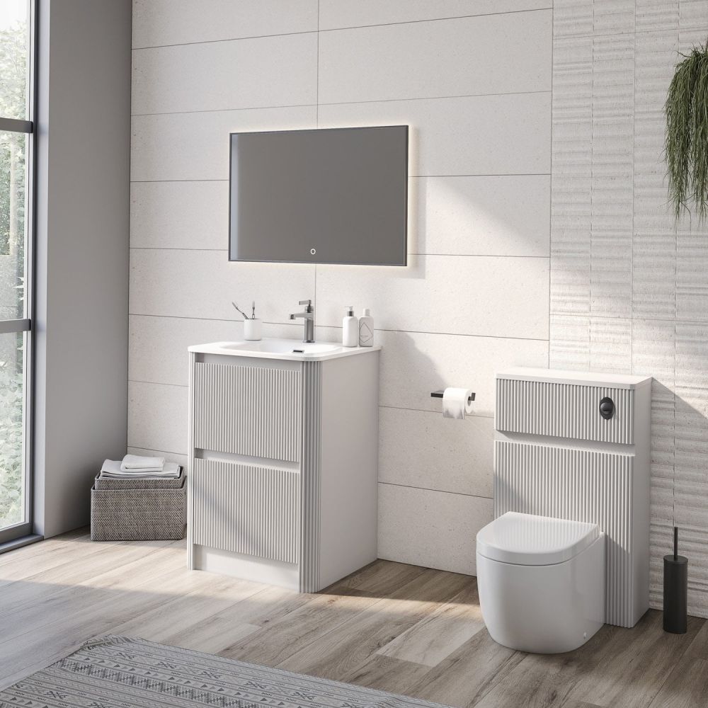Wish Ribbed White WC Unit
