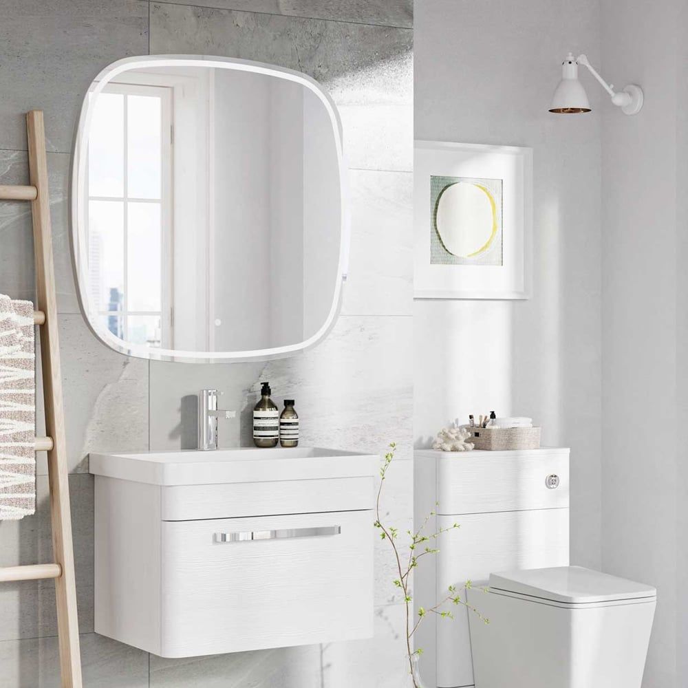 Pablo Square Illuminated LED Bathroom Mirror 600x600mm