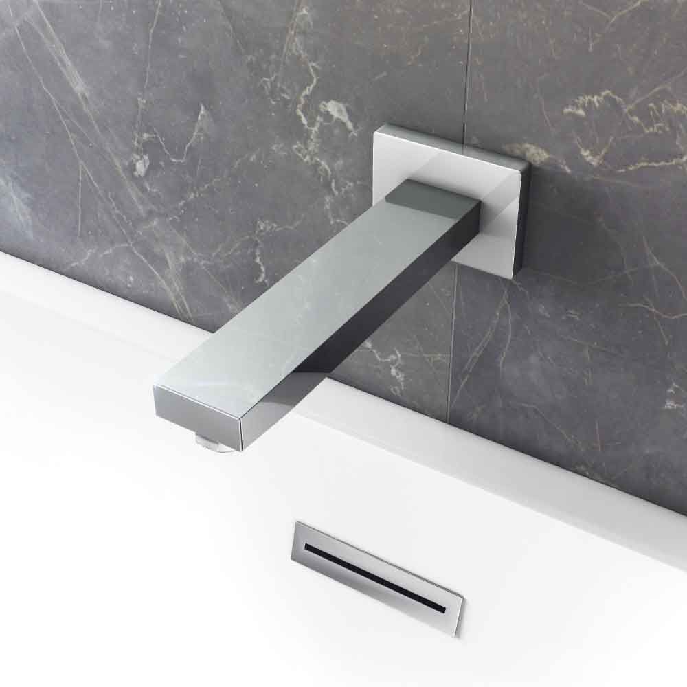 Lifestyle image of the Vade Chrome Wall Mounted Bath Spout