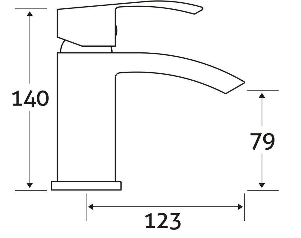 Satori Chrome Basin Mixer Tap & Waste dimensions