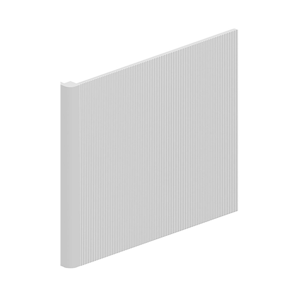 Liora Ribbed Matt White End Bath Panel & Corner Post