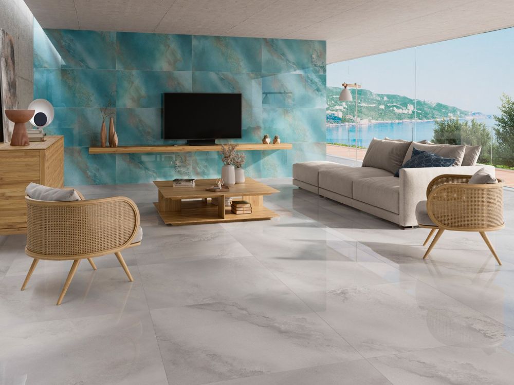 Saigon Aqua Polished Porcelain Tile 1200x600mm