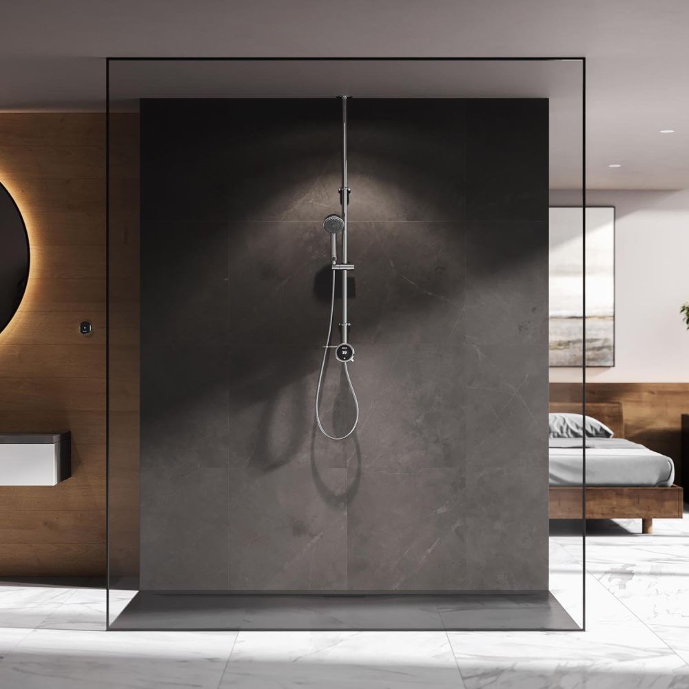 Aqualisa Quartz Touch Exposed Smart Shower with Adjustable Head - Hp/Combi