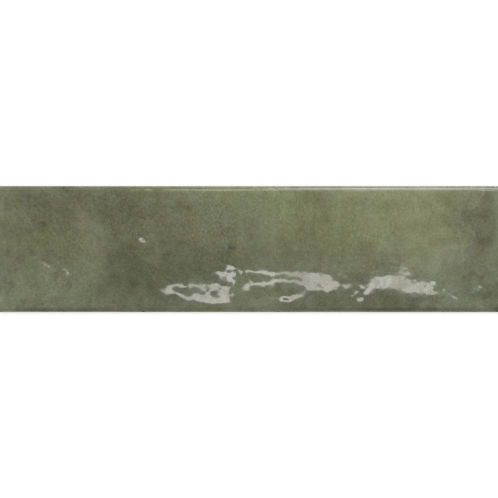 Babylon Green Gloss Ceramic Brick Tile 246x60mm