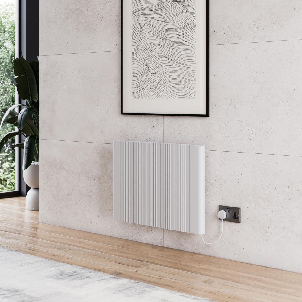 Peru White Smart Electric Panel Plug-In Heater 500x725mm
