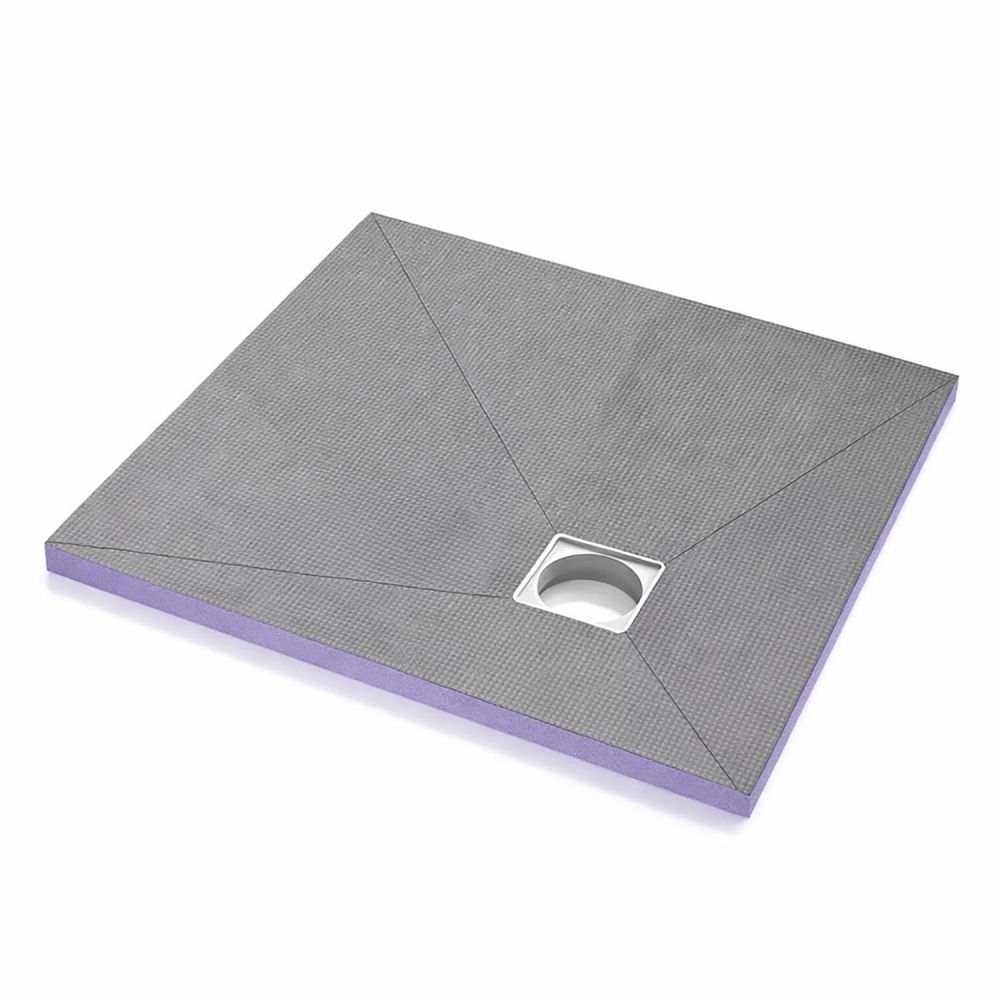 Jackoboard Aqua Flat Offset Drain Wetroom Tray 1000x1000mm