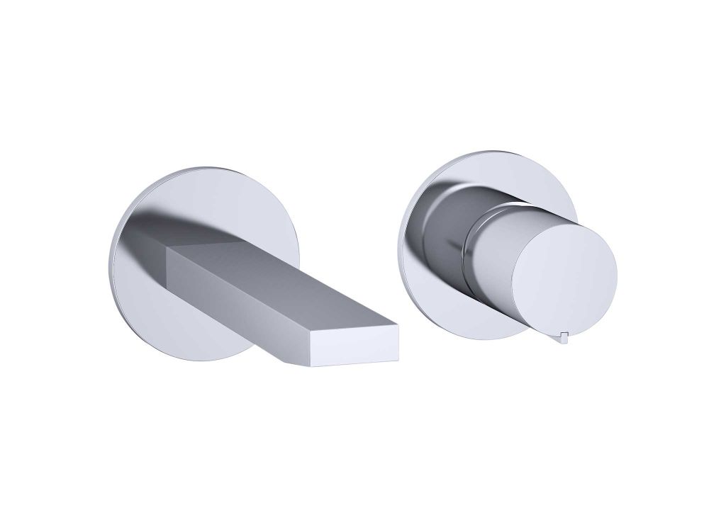 Pancho Chrome Wall Mounted Basin Mixer Tap