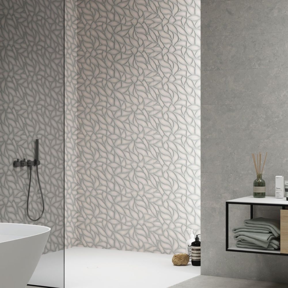 Idris Gris Decor Ceramic Wall Tile 300x900mm