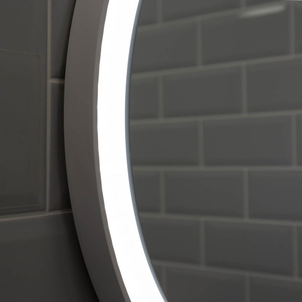Zia Circle Round LED Illuminated Bathroom Mirror 600x600mm Lifestyle