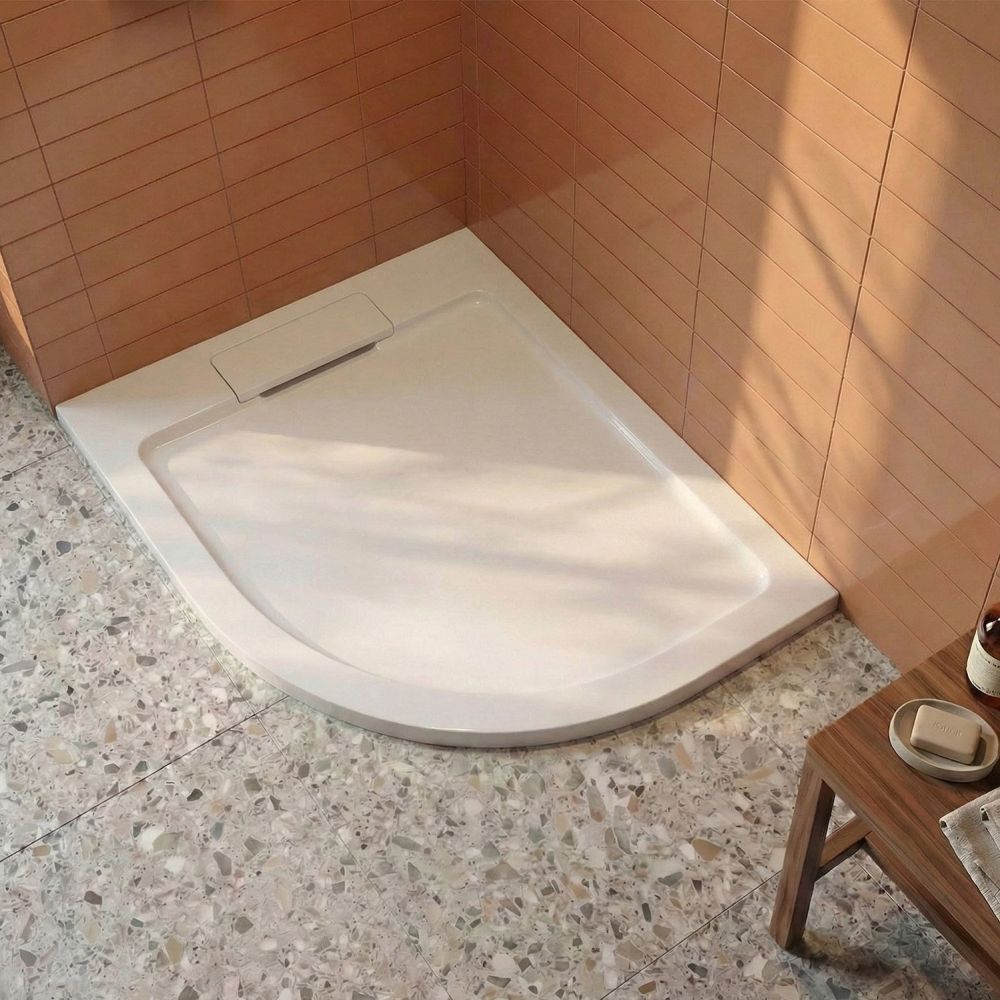 Low Profile Quadrant Hidden Waste Shower Tray Right Hand 1200x900mm