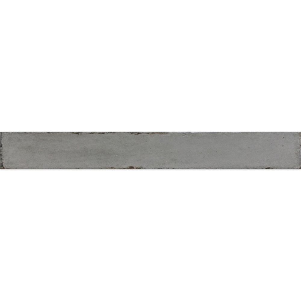 Capri Grey Gloss Ceramic Brick Tile - 400x50mm