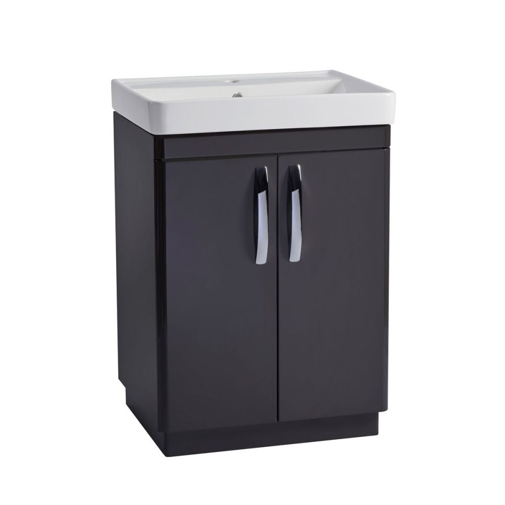 Tavistock Compass Gloss Clay Floor Standing Vanity Unit with Ceramic Basin 600mm