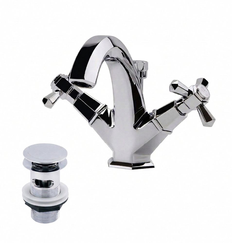 Adonis Chrome Basin Mono Tap & Waste