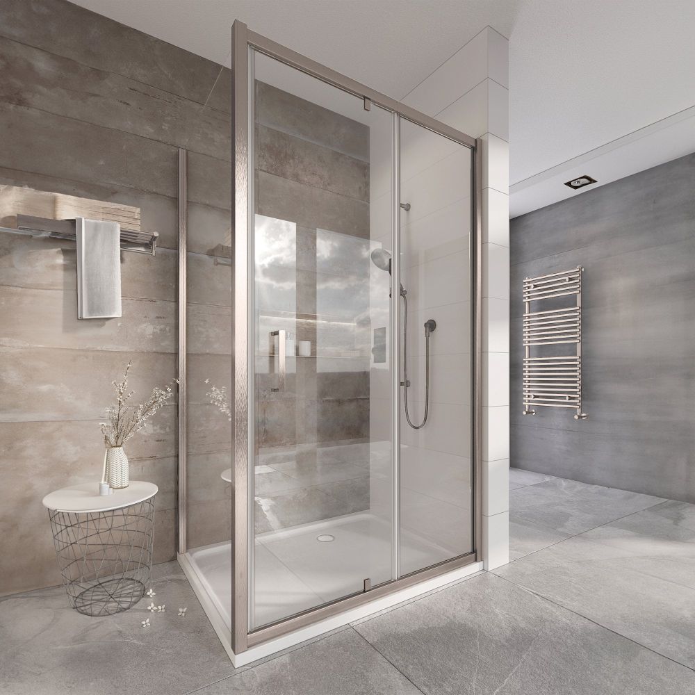 Fabio Brushed Nickel Shower Side Panel