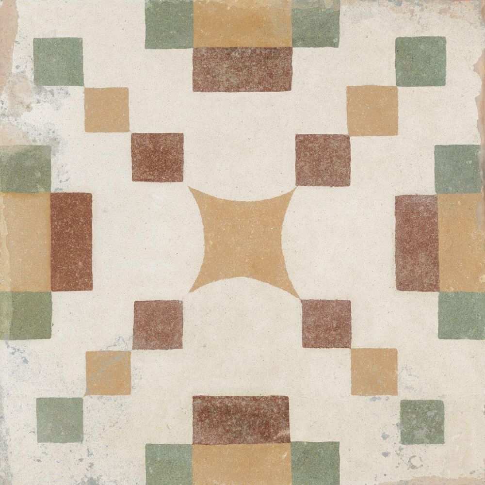 Machu Campanara Matt Porcelain Patterned Tile 223x223mm
