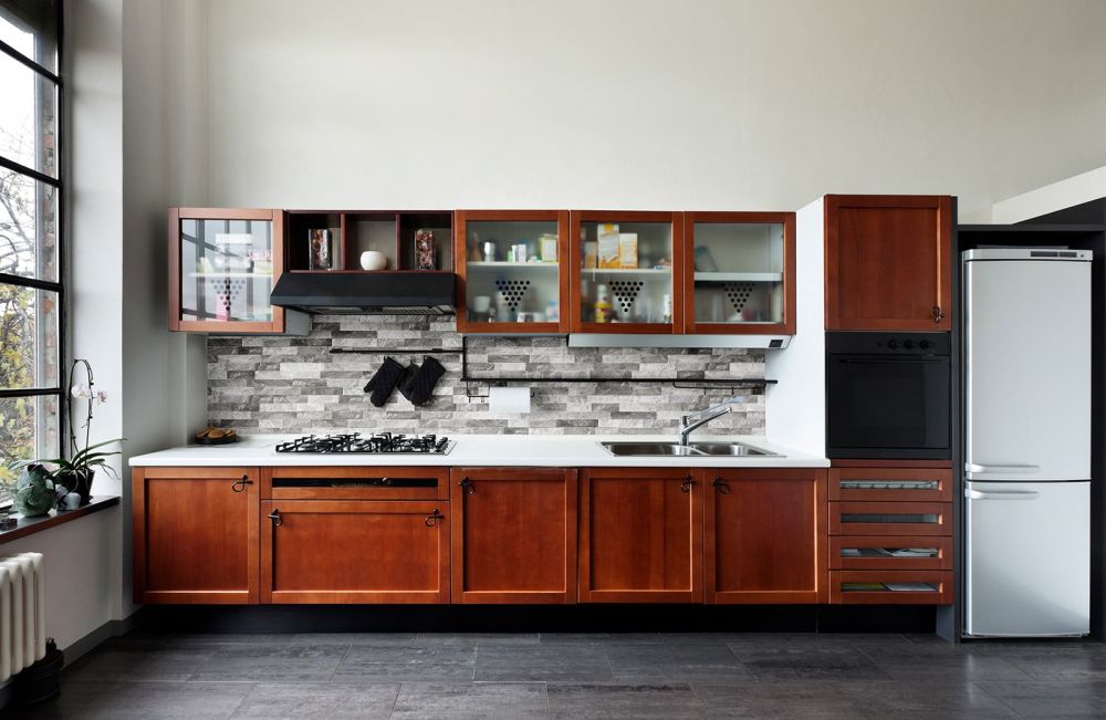 Odessa Grey Brick Effect Porcelain Tile 80x442mm