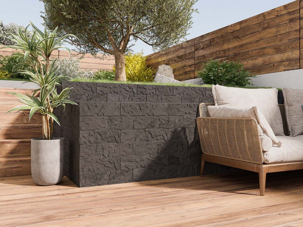 Oakland Antracita Textured Porcelain Tile 250x125mm