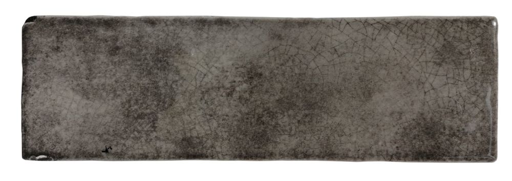 Borneo Graphite Crackle Gloss Porcelain Tile 65x200mm