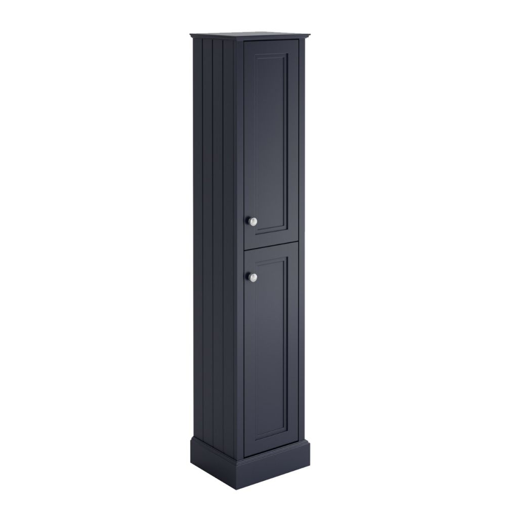 Richmond Midnight Grey Floor Standing Tall Bathroom Storage Cabinet
