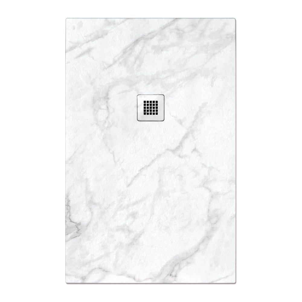 Peoria Arabesco White Marble Shower Tray 1600x800mm