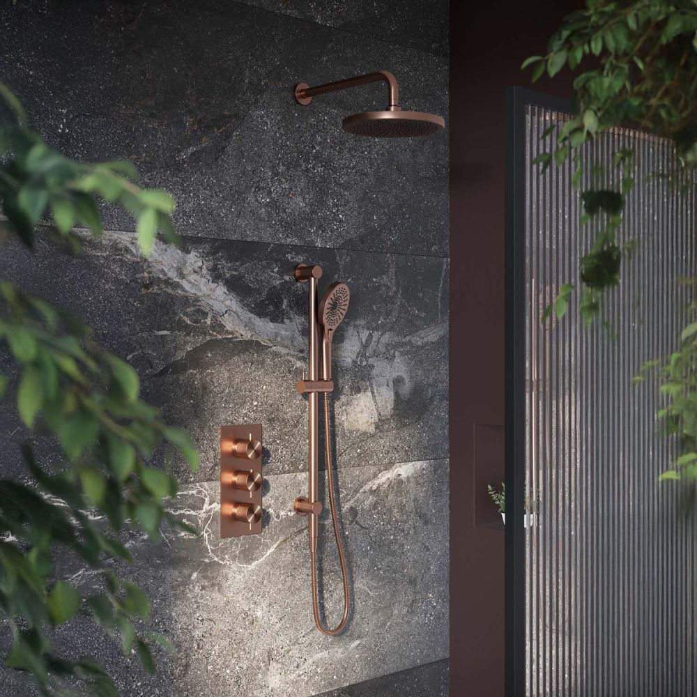 Moray Satin Bronze Concealed Valve Shower Pack Roomset