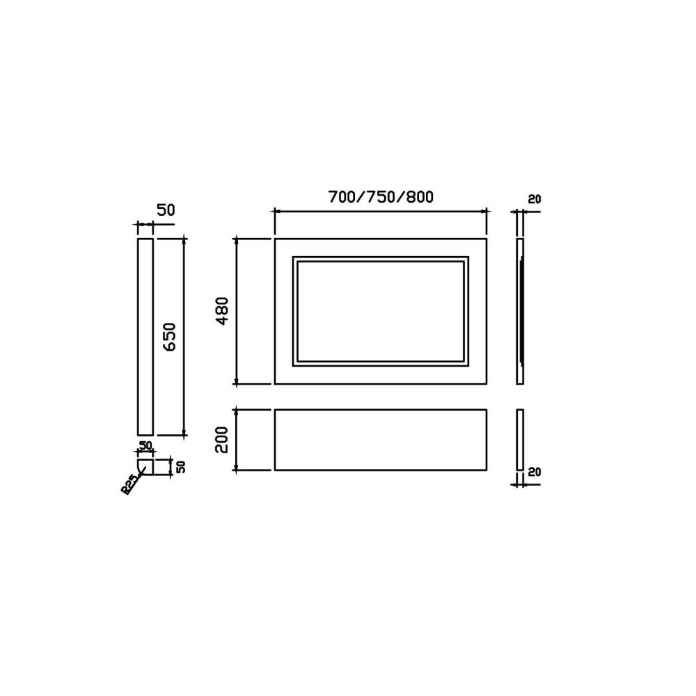 Richmond End Bath Panel Spec Drawing