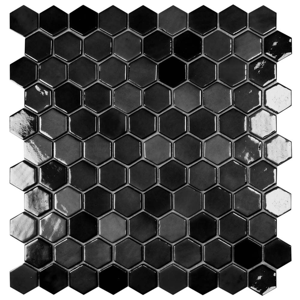 Lyra Hexagon Anthracite Mosaic 307x317mm
