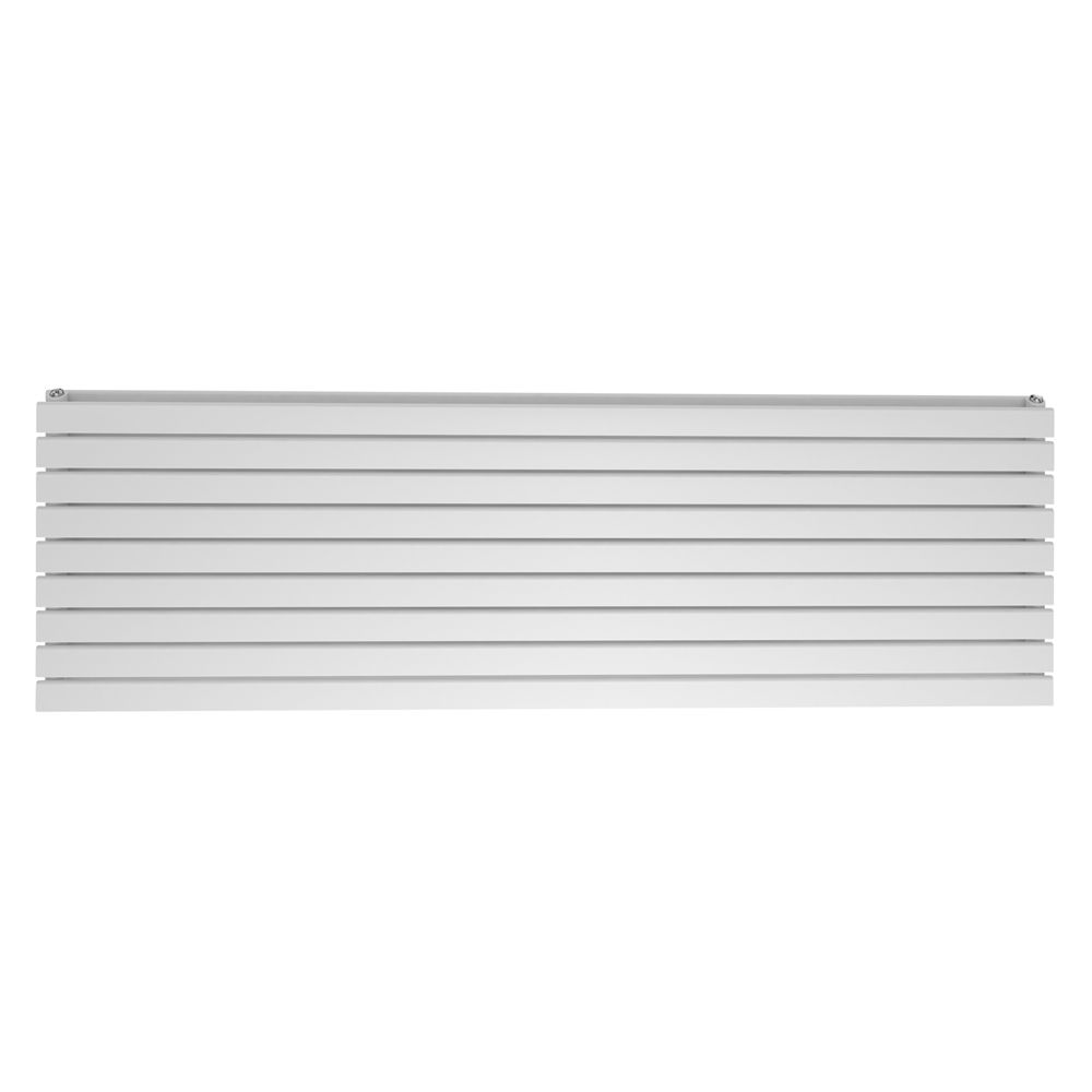 Perth White Double Horizontal Flat Panel Radiator 610x1800mm