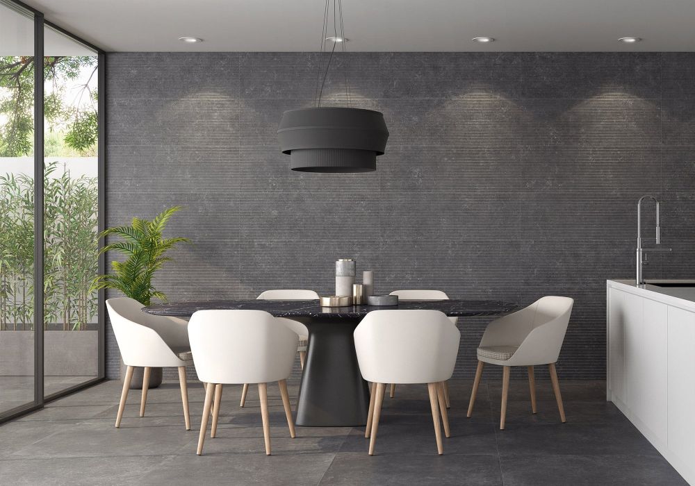 Rock Graphite Matt Ceramic Tile 250x750mm