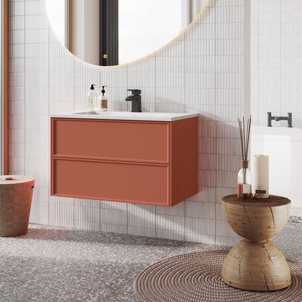 Kendal Rose Wall Hung Vanity Unit 800mm