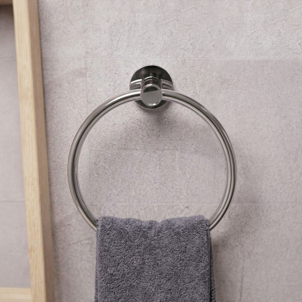 Round Chrome Towel Ring
