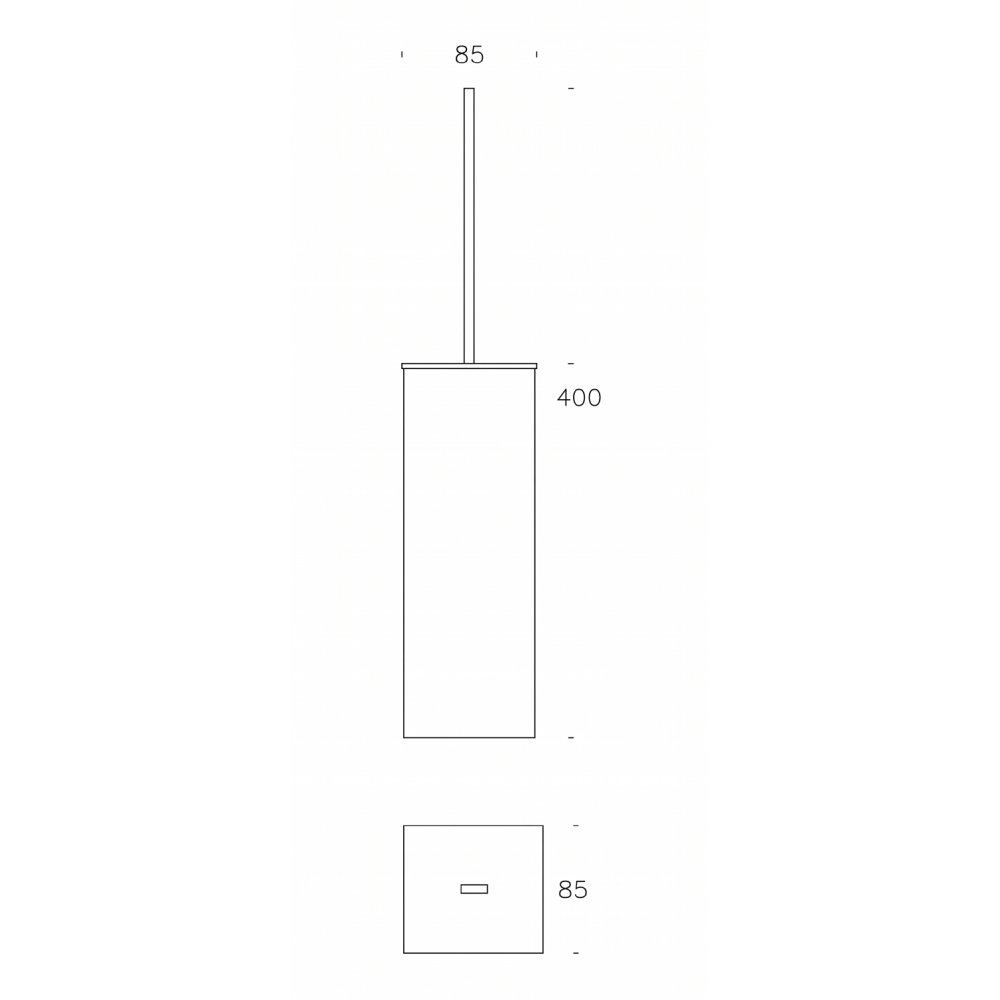 Quad Chrome Toilet Brush