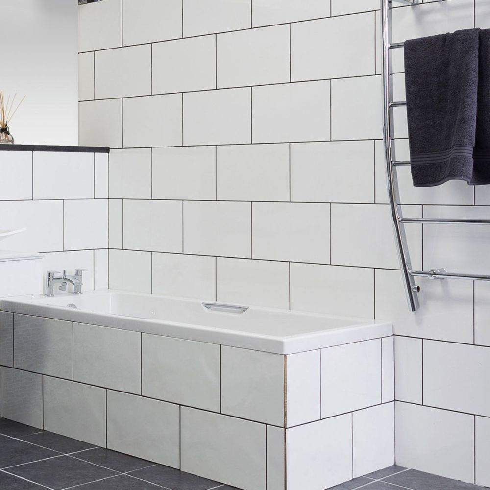 Blanco White Gloss Ceramic Wall Tile - 250x400mm