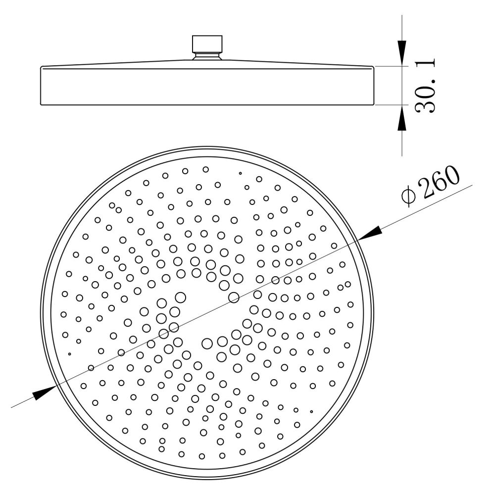 Manisa Chrome Round shower head