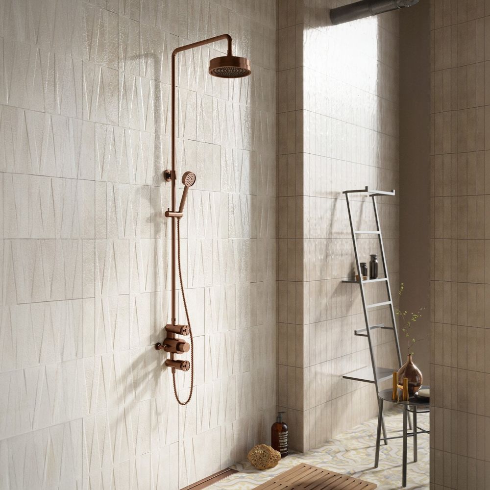 Urban Brushed Bronze Exposed Valve Shower Pack