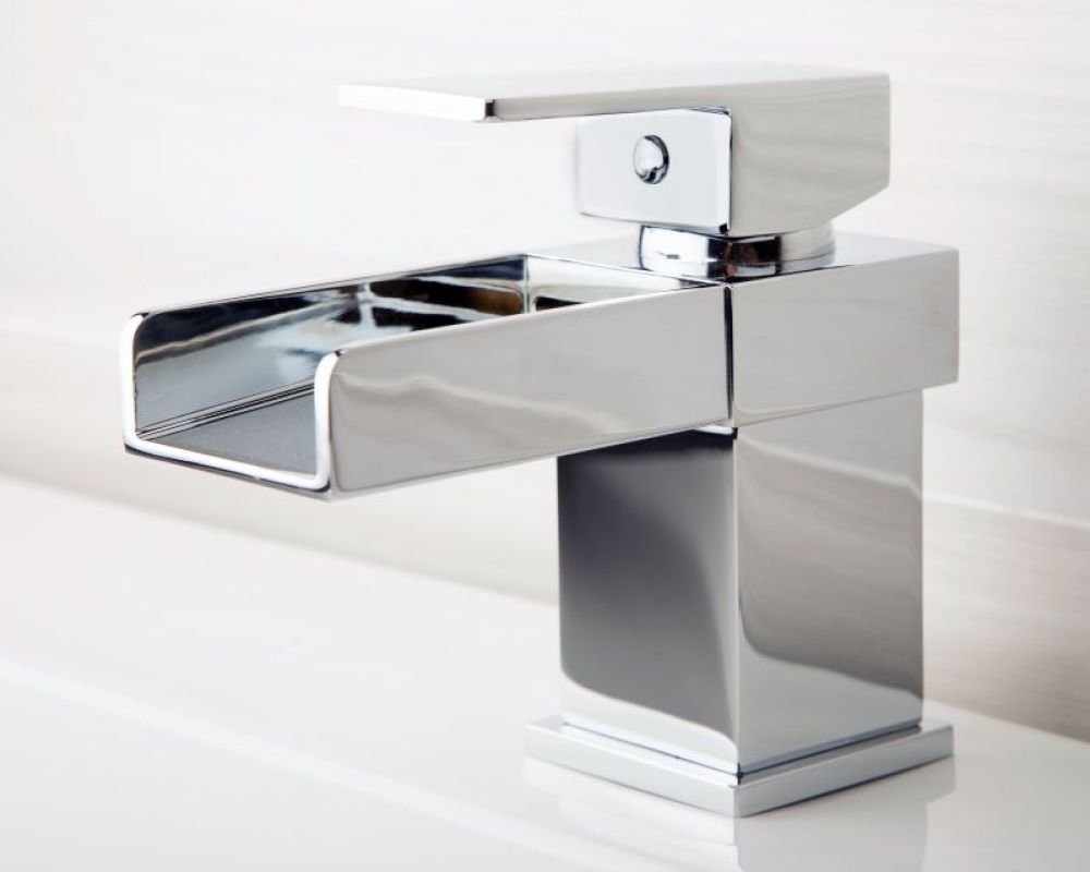 Cairo Chrome Waterfall Basin Mixer Tap - Lifestyle image 5