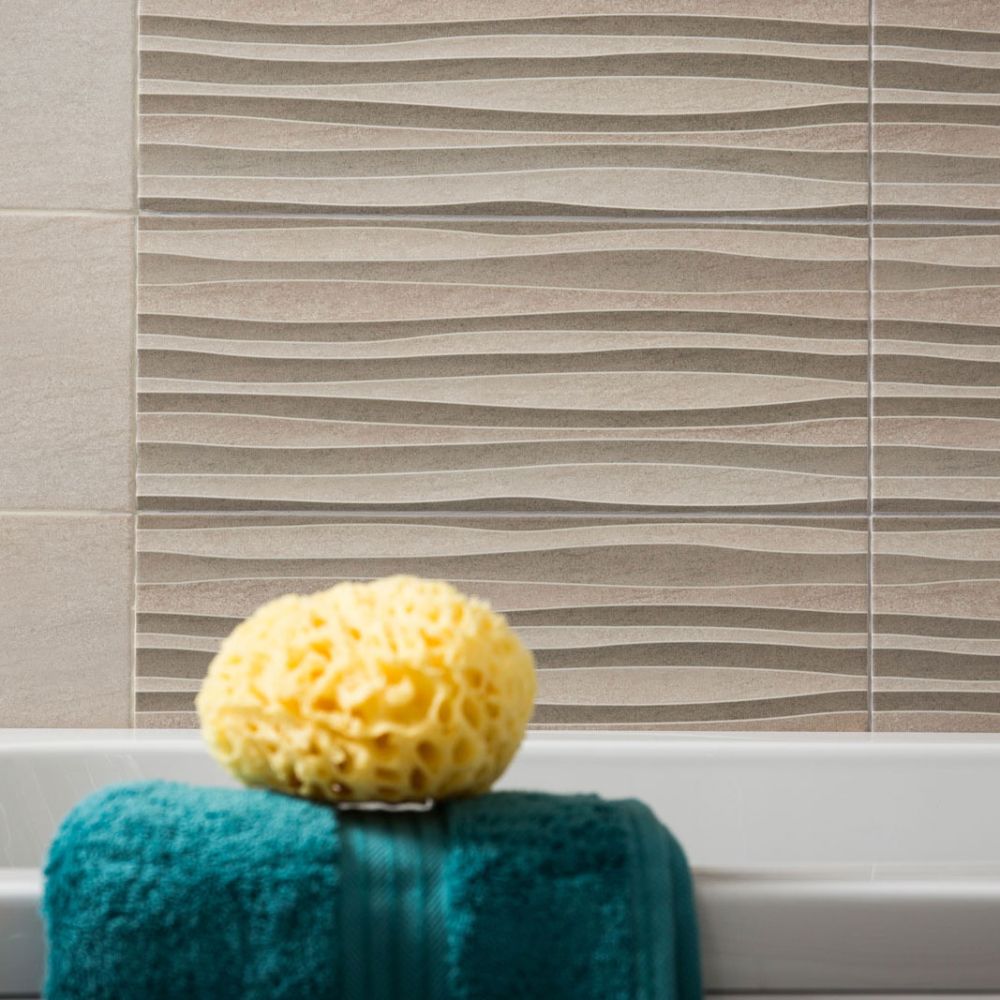 Milne Relieve Mix Gris Matt Feature Wall Tile 200mmx500mm