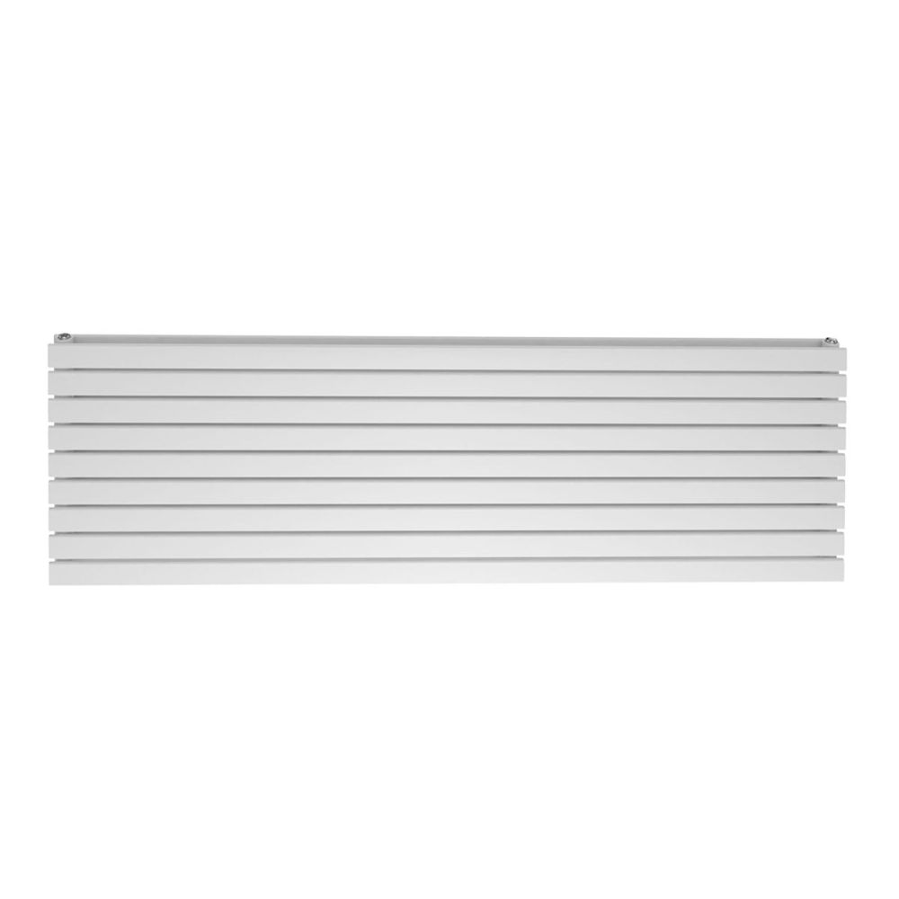 Perth White Double Horizontal Flat Panel Radiator 612x1200mm