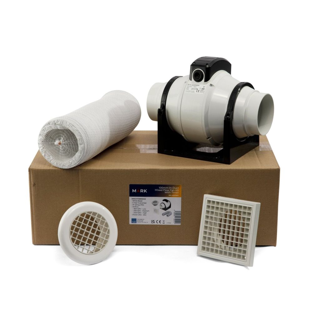 Pentonville White Premium Extractor Fan Kit