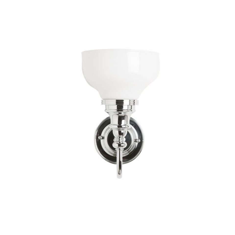 Burlington Ornate Light with Chrome Base & Cup Frosted Glass Shade