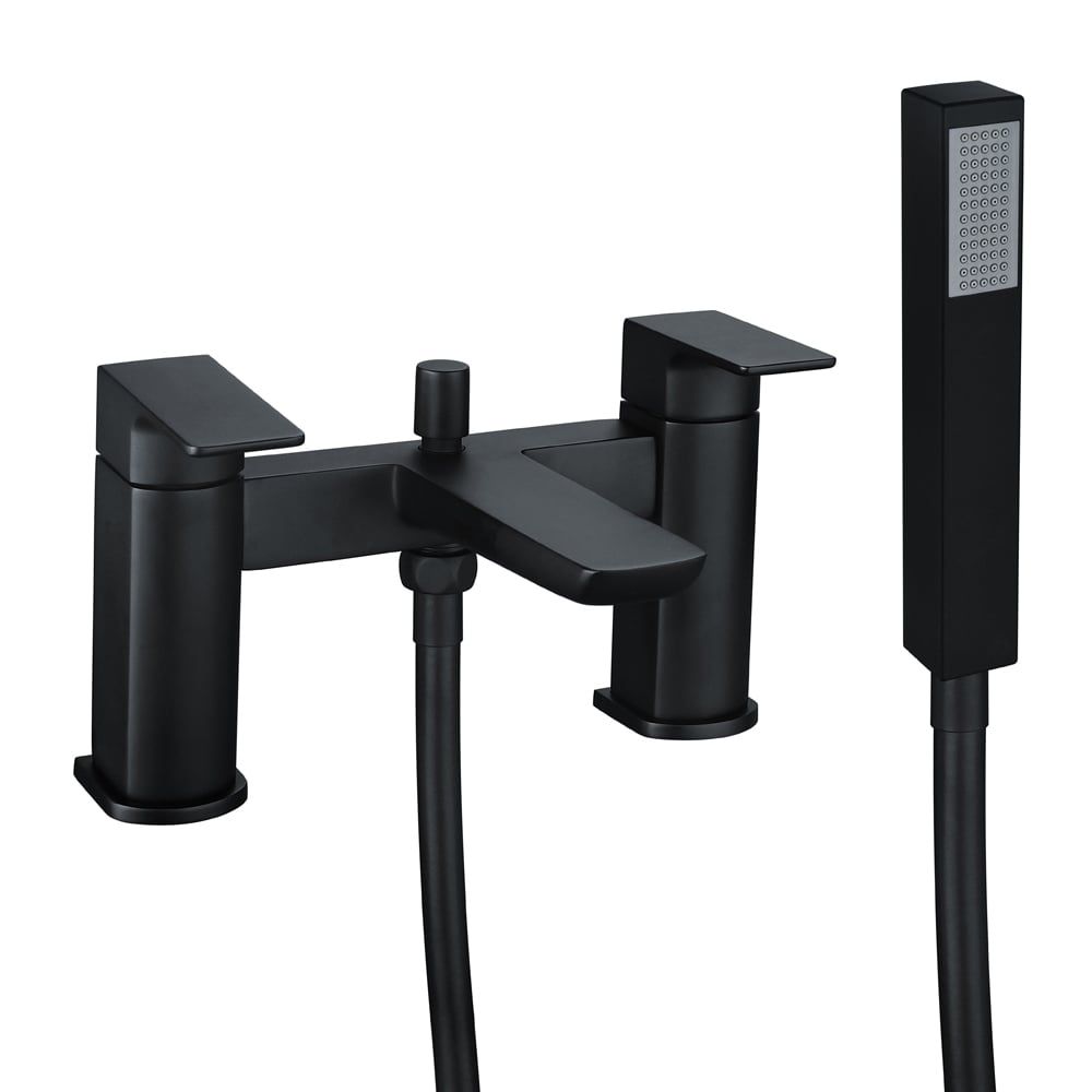 Zena Matt Black Bath Shower Mixer Tap