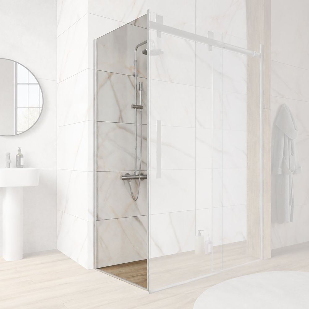 Solet Chrome Shower Side Panel
