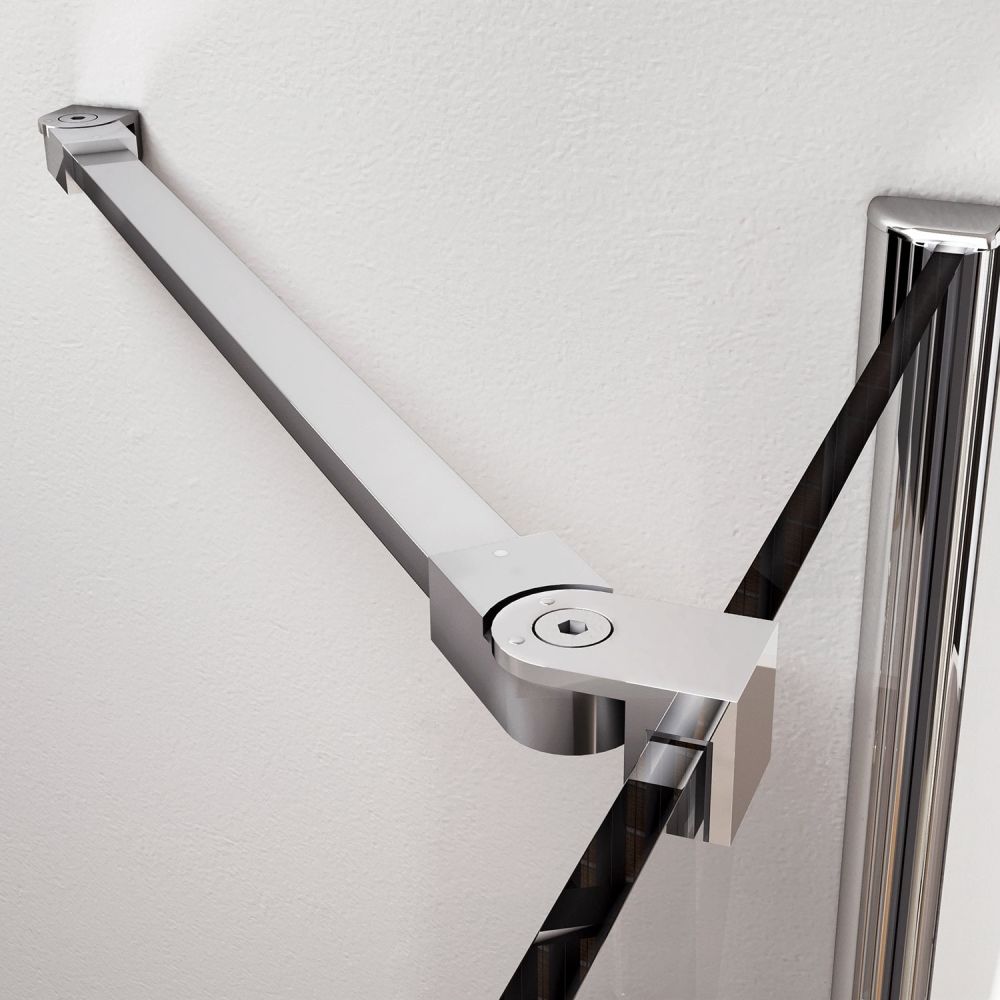 Oxford Chrome Shower Screen Angled Support Bar for 480mm & 580mm Screens