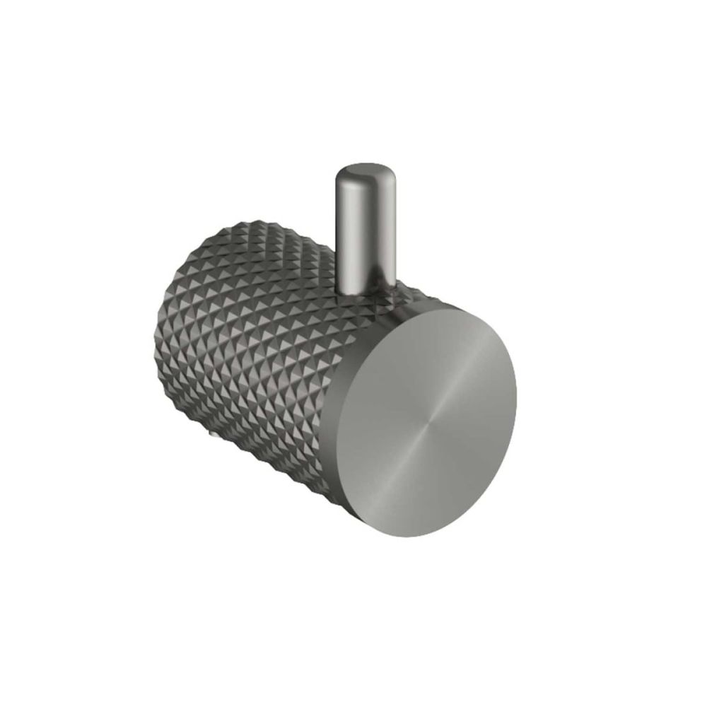Moray Gunmetal Knurled Robe Hook