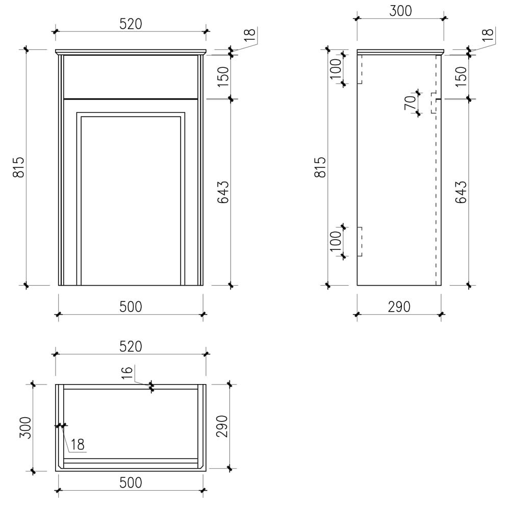 Traditional Light Grey WC Unit