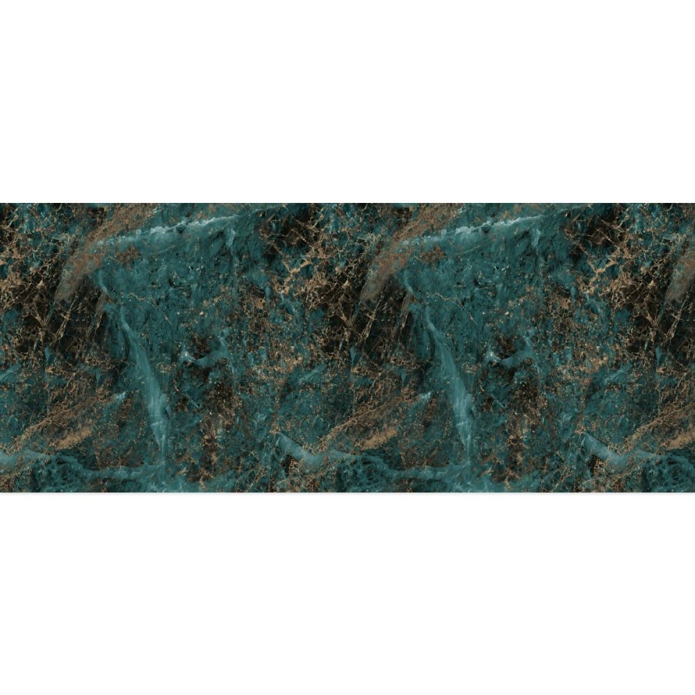 Pristina Midnight Ember Turquoise Marble Waterproof PVC Shower Wall Panel 1000x2400mm